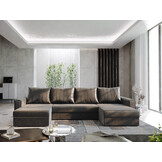 OP=OP Slaapbank met opbergruimte Noa - U-Bank - Skaileer Zand