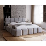 OP=OP Opberg Bed Como 180 x 200 Suedelook Antraciet