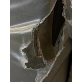 2dekans Hoofdbord Levi  200 x 120 Suede Mosgroen - Stofschade zijkant