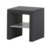 OP=OP Opberg Boxspring Fluweel Fondi 180 x 200 Zwart - incl. voetbord - Incl. 2x Hocker met Plank