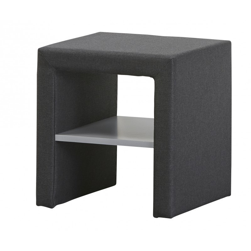 OP=OP Opberg Boxspring Fluweel Fondi 180 x 200 Zwart - incl. voetbord - Incl. 2x Hocker met Plank