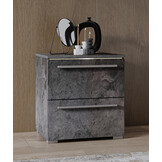 OP=OP Nachtkastje met 2 Lades Nimes - Marmer