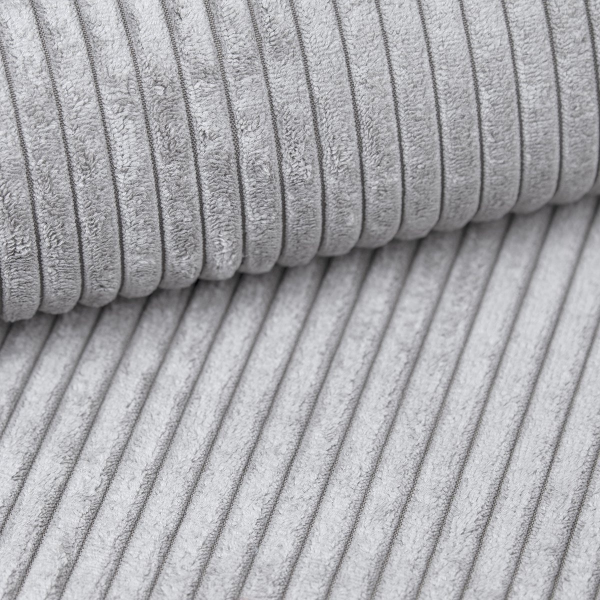 OP=OP Hoekbank Karlo XL  -Ribstof Grijs - Slaapbank met opbergruimte -Universeel