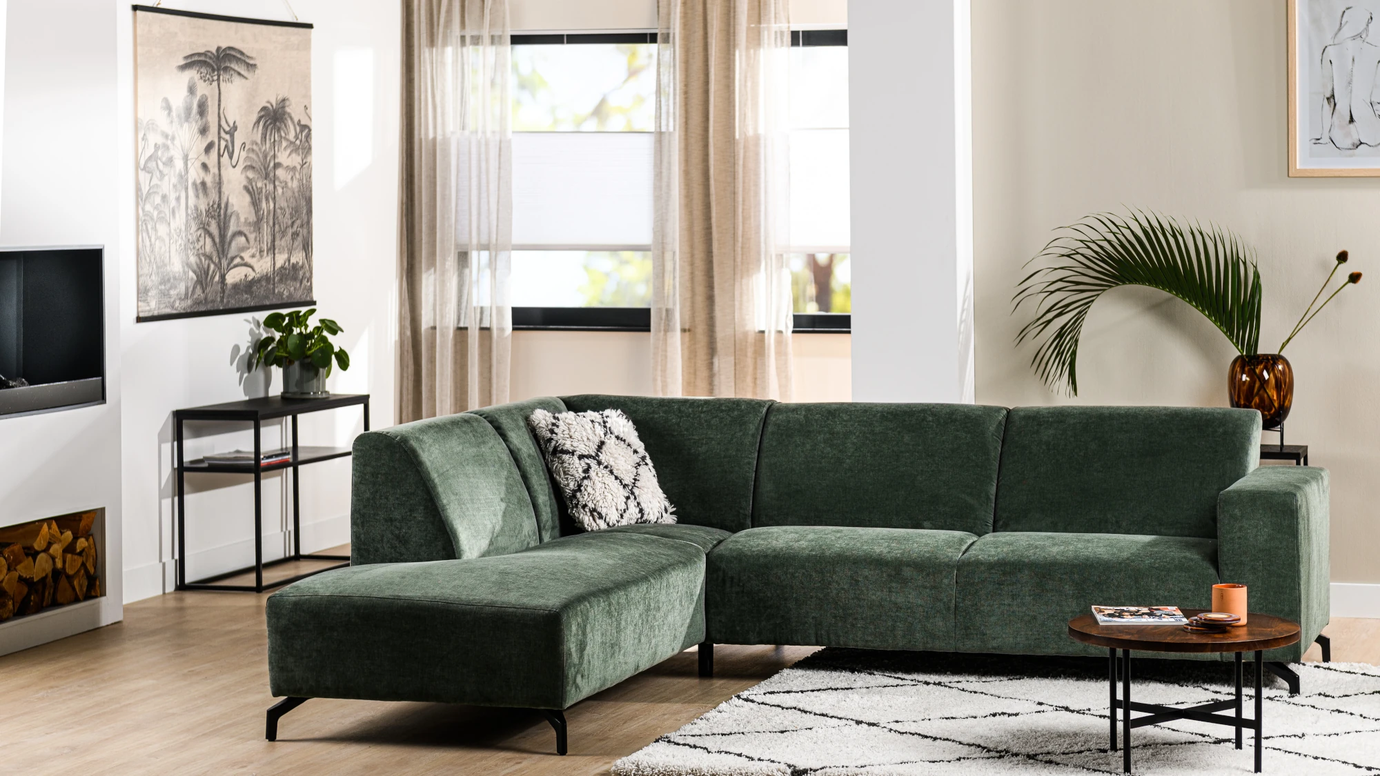 Profiteer nu van de Black Friday deal op Hoekbank Mara met Gratis luxe stoffen en kleuren naar keuze !