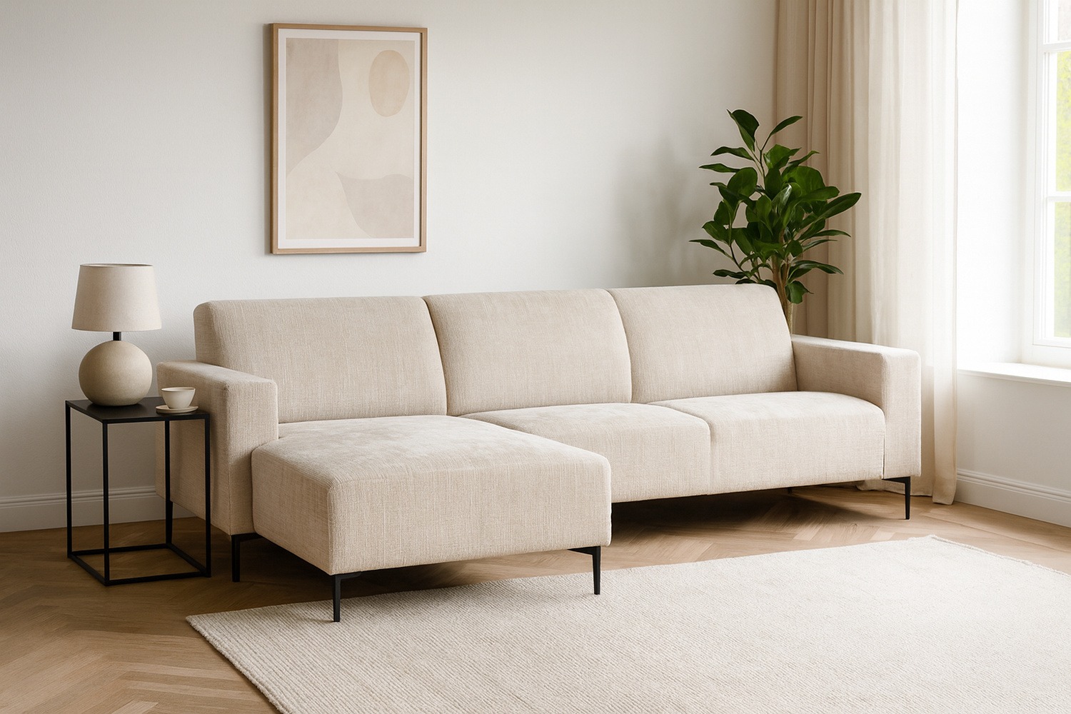 Profiteer nu van de Black Friday deal op Hoekbank Romy met Gratis luxe stoffen en kleuren naar keuze !