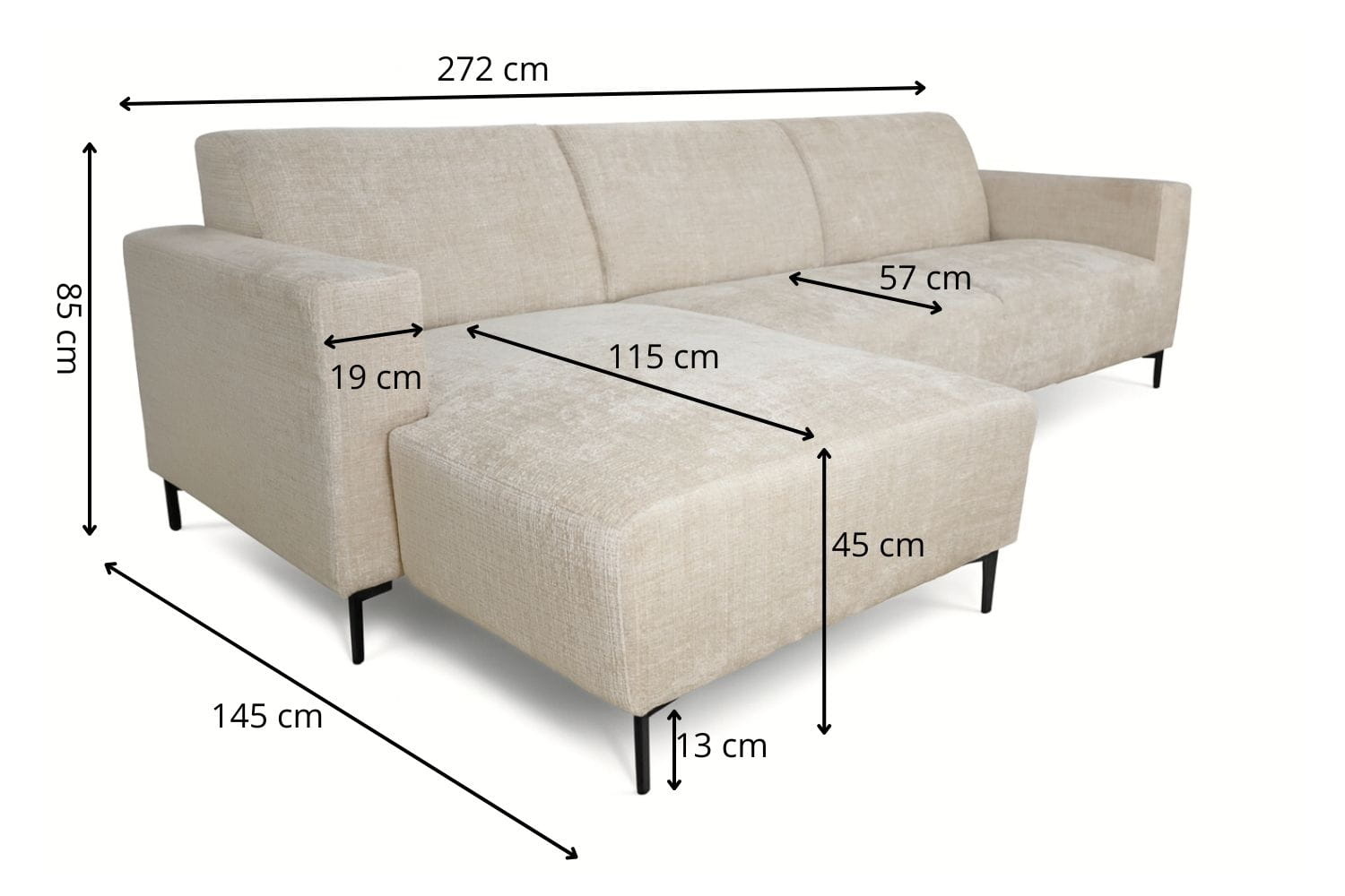 Profiteer nu van de Black Friday deal op Hoekbank Romy met Gratis luxe stoffen en kleuren naar keuze !