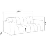 Zitbank Sara 3-persoons met luxe stoffen en kleuren naar keuze !