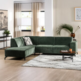 Hoekbank Mara met luxe stoffen en kleuren naar keuze !