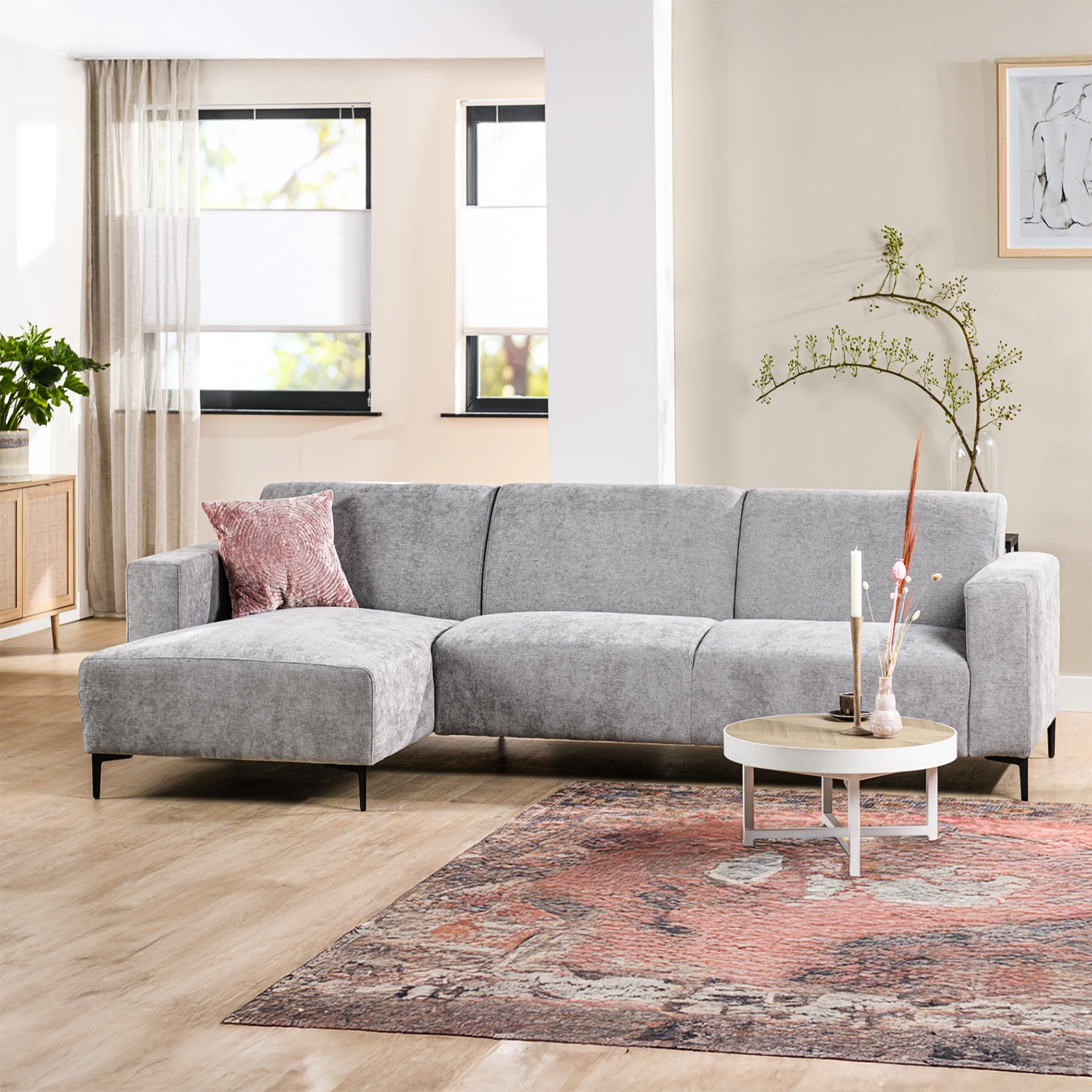 Hoekbank Romy met luxe stoffen en kleuren naar keuze!