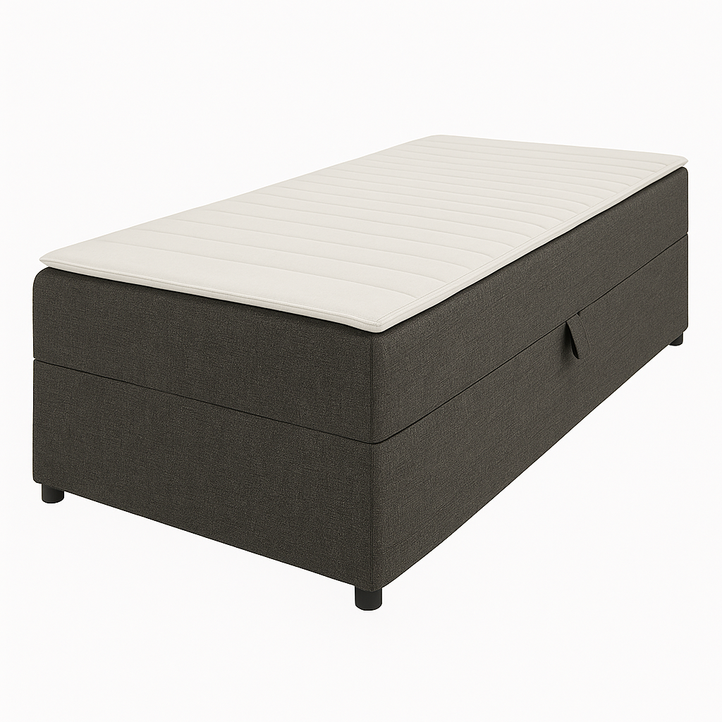 OP=OP Opberg Box Rechts 100 x 200 Taupe - incl. Pocketveringmatras