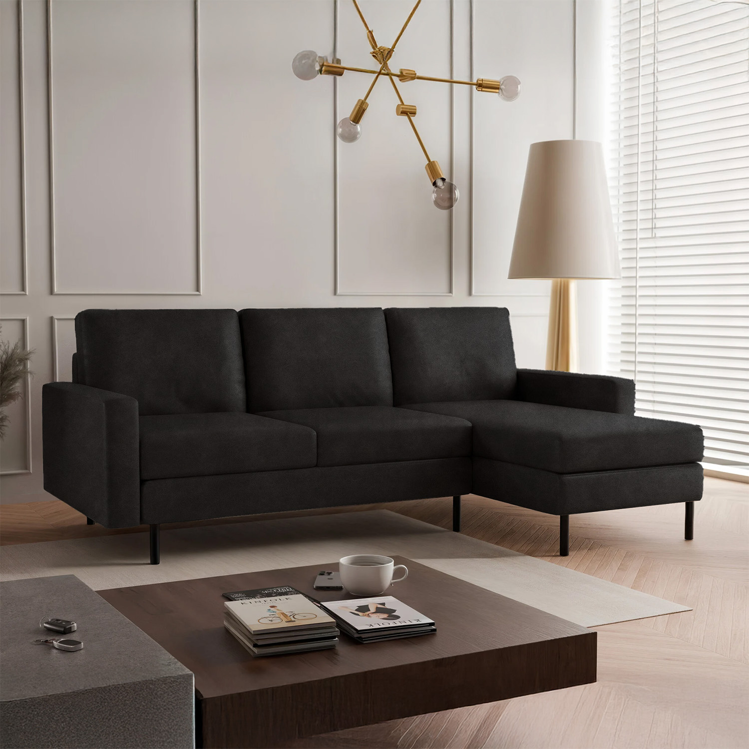 Hoekbank Hawaii - Suède Leder Look - Universeel - 3 zits - In 6 luxe kleuren!