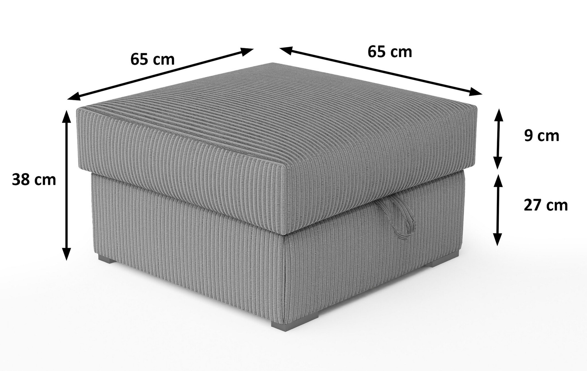 OP=OP Poef Opbergruimte Karlo - Teddy beige