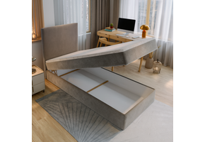 OP=OP Opberg boxspring Basic 80 x 200 Grijs