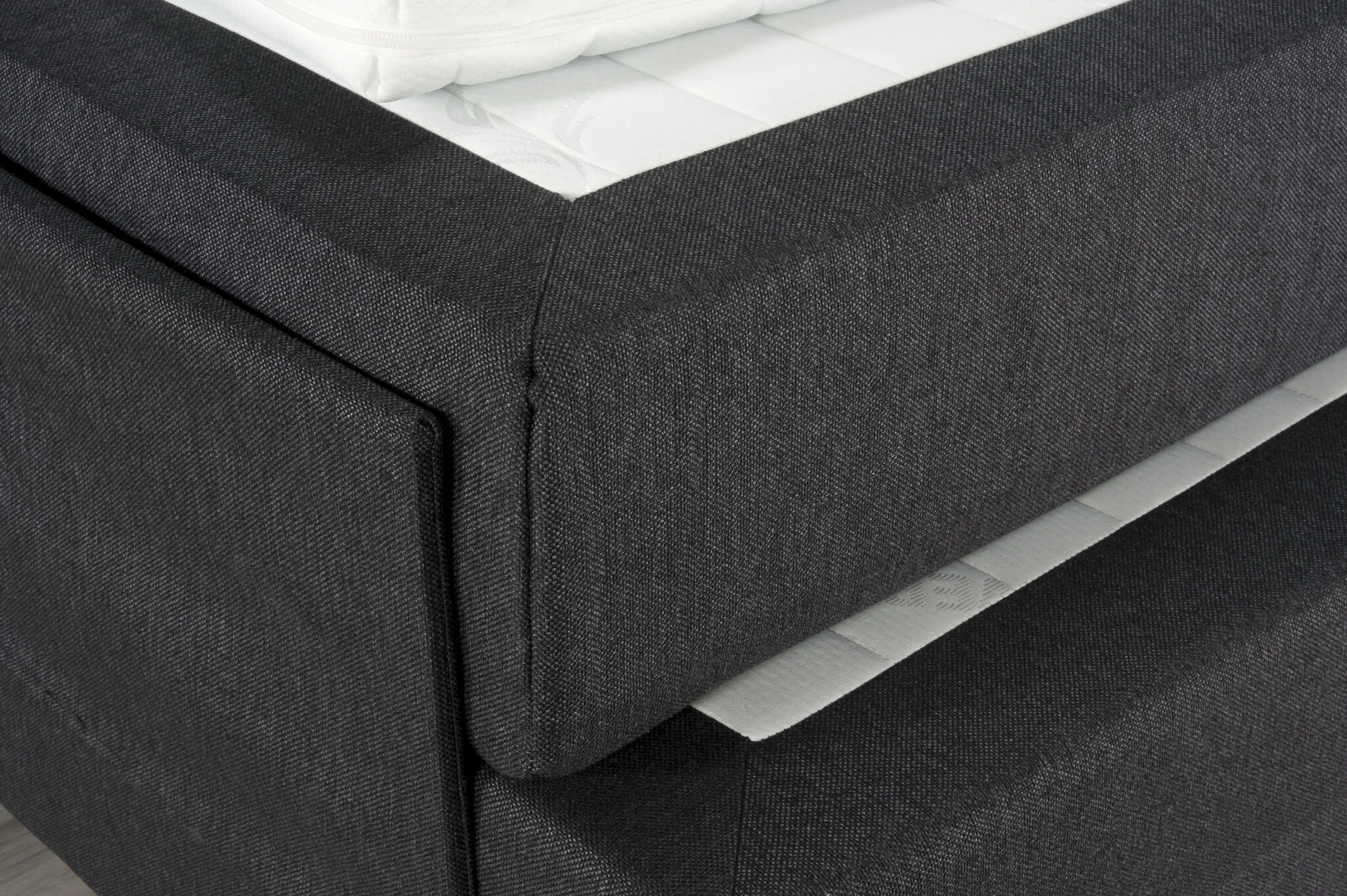 2dekans Elektrische Boxspring King - Zonder hoofdbord - 160 x 200 Zwart/Antraciet [Stofschade hoeken + Niet in originele verpakking]