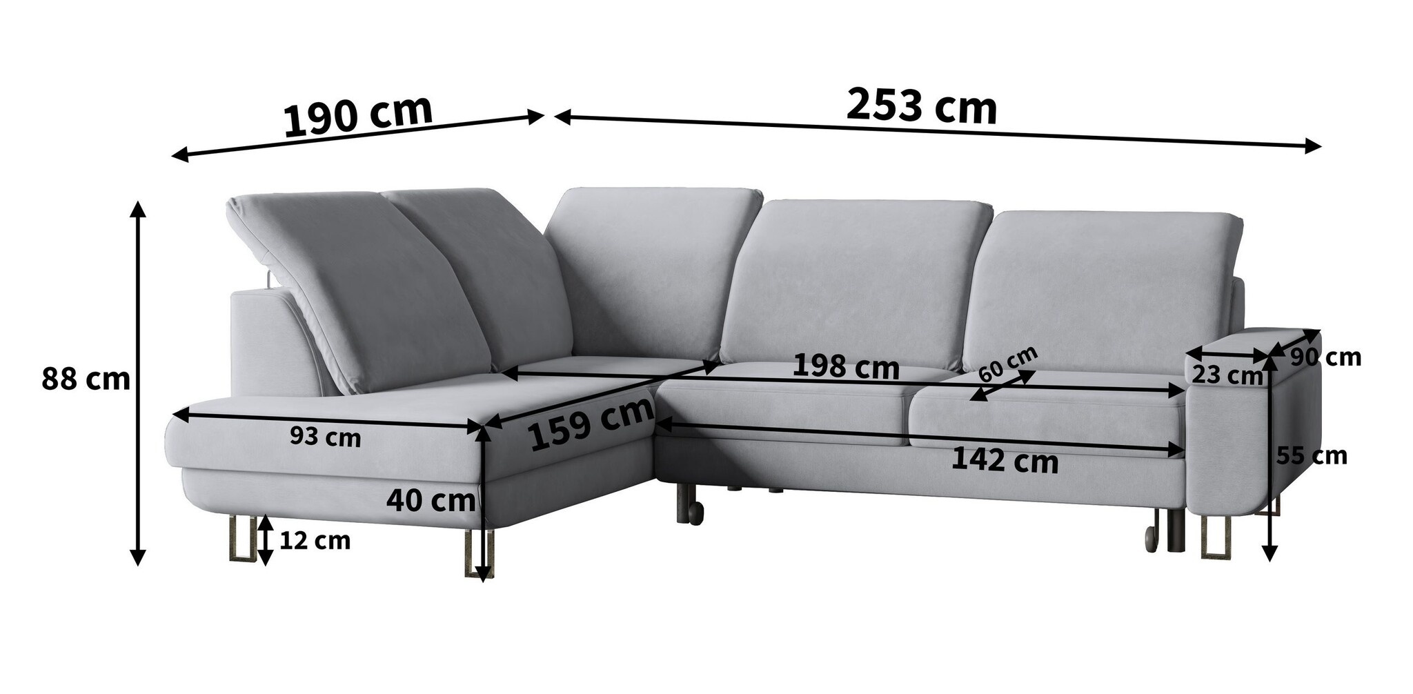 Showroommodel Slaapbank Lex met opbergruimte en verstelbare hoofdsteunen  | Hoekbank Teddy Beige - Rechts (Niet in originele verpakking)