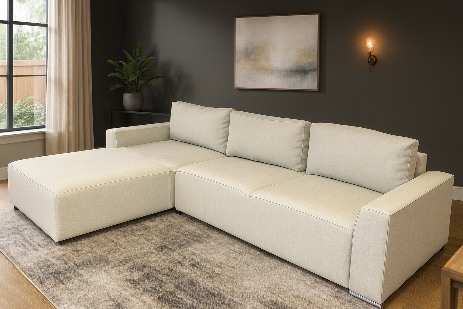 Showroommodel Hoekbank Guus - L-Hoekbank met opbergruimte - Lindegroen - Links (Niet in originele verpakking)