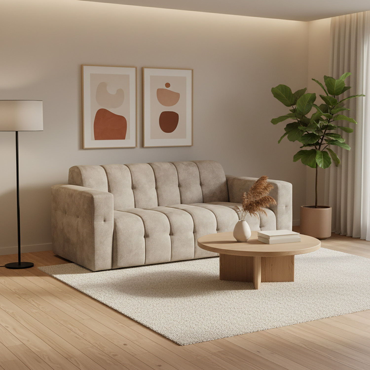 Zitbank Sara 3-persoons met luxe stoffen en kleuren naar keuze !