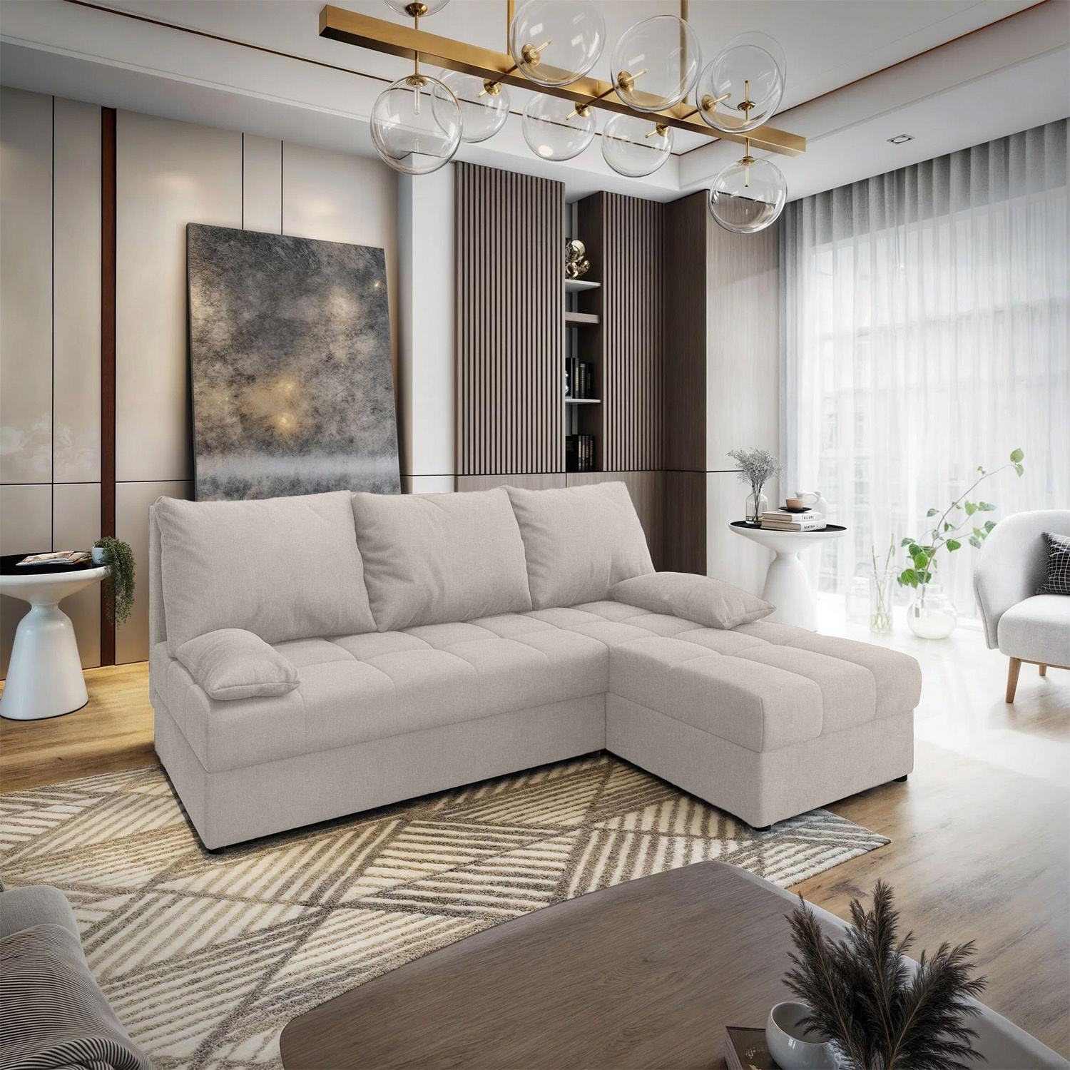 Hoekbank Rio - Slaapbank met opbergruimte - Zitcomfort Stevig