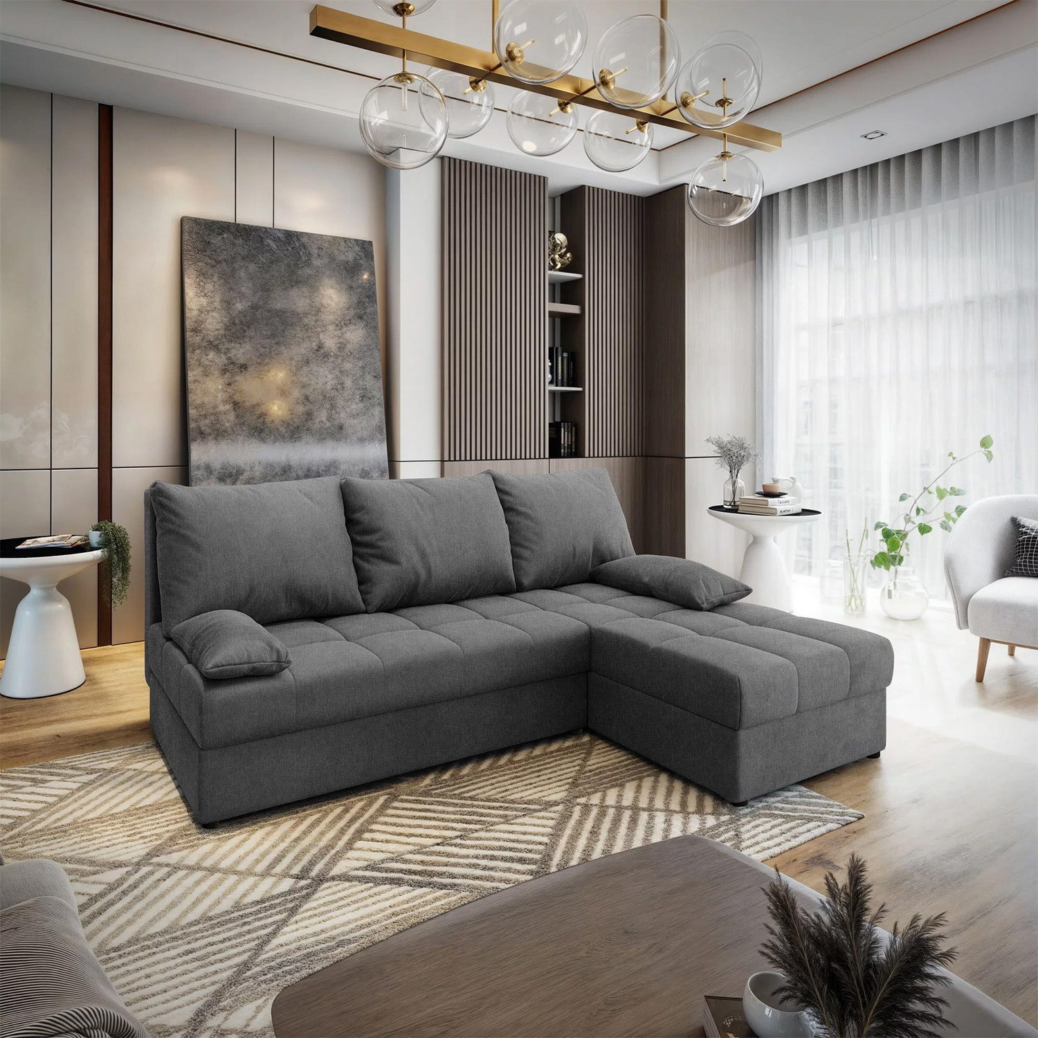 Hoekbank Rio - Slaapbank met opbergruimte - Zitcomfort Stevig