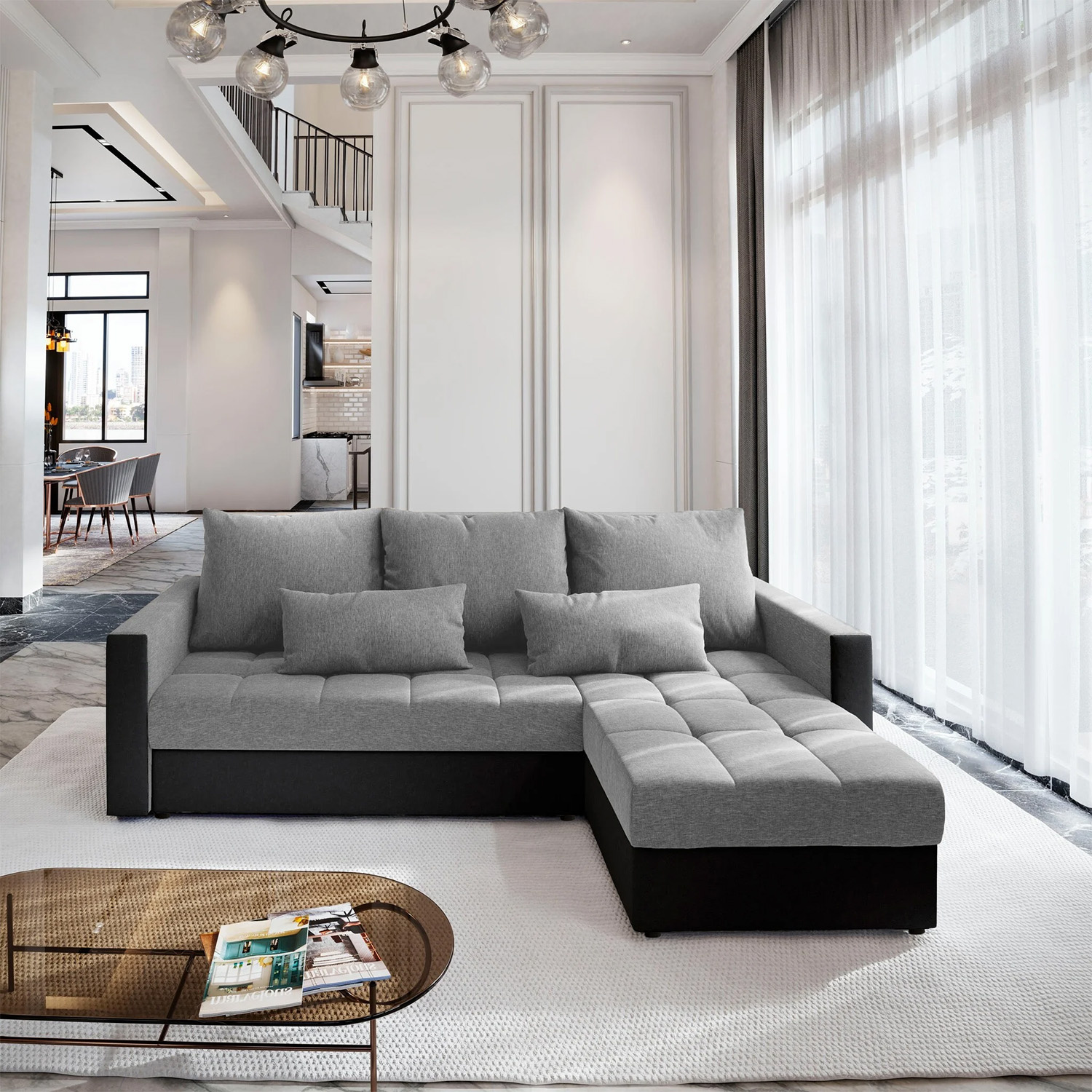 Hoekbank Kos - Slaapbank met opbergruimte - Zitcomfort Stevig