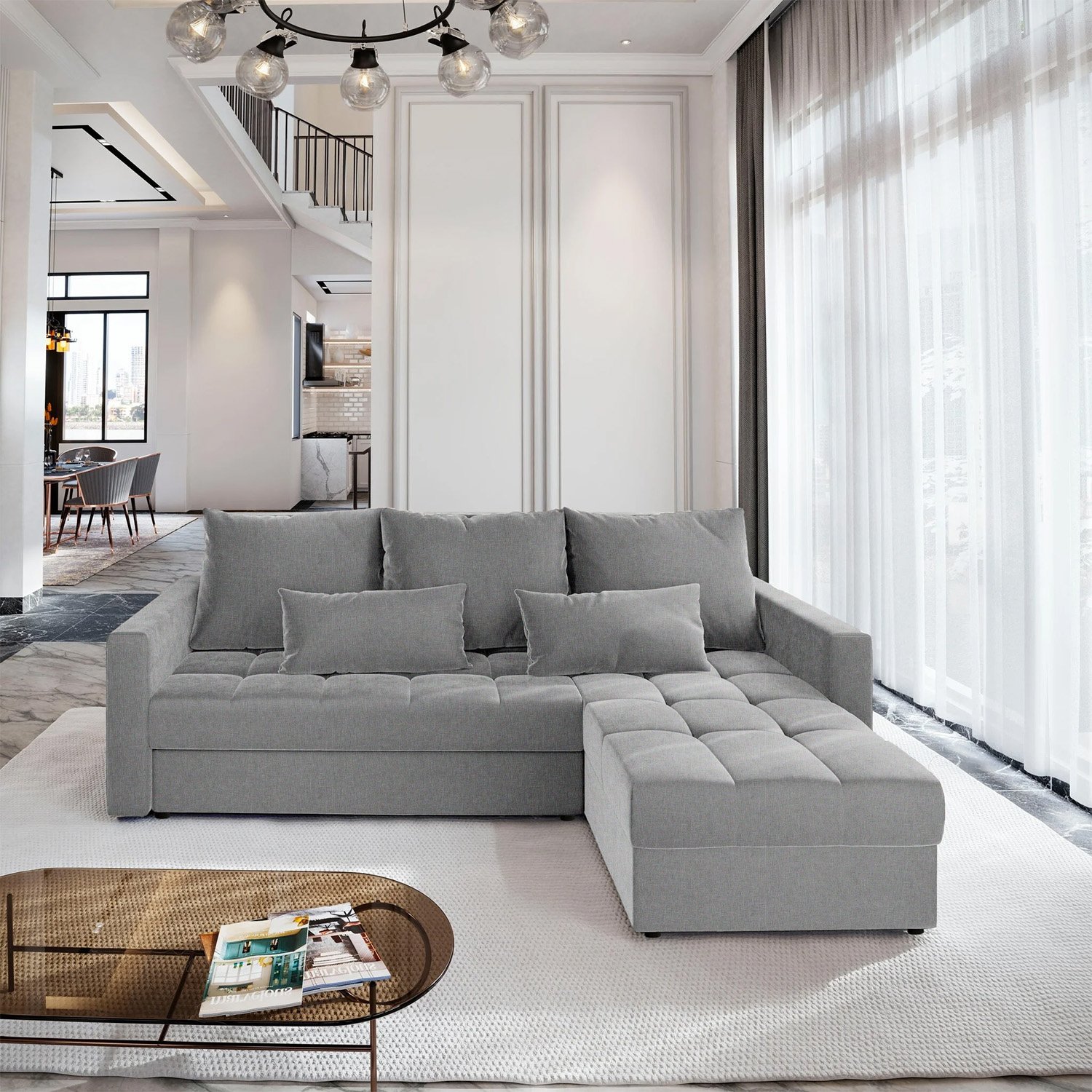 Hoekbank Kos - Slaapbank met opbergruimte - Zitcomfort Stevig