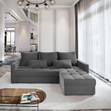 Hoekbank Kos - Slaapbank met opbergruimte - Zitcomfort Stevig