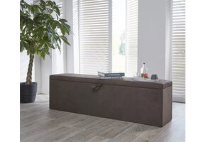 OP=OP Dekenkist met Klep Skaileer Antraciet - 160 cm