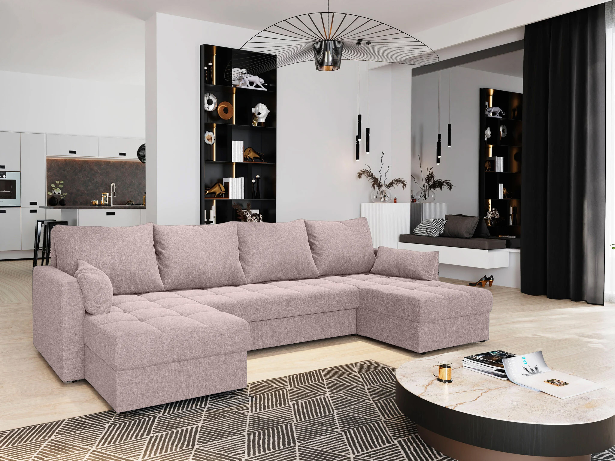 U-Bank Kos - Universeel - Slaapbank met opbergruimte - Zitcomfort Stevig