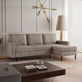 Hoekbank Hawaii - Suède Leder Look - Universeel - 3 zits - In 6 luxe kleuren!