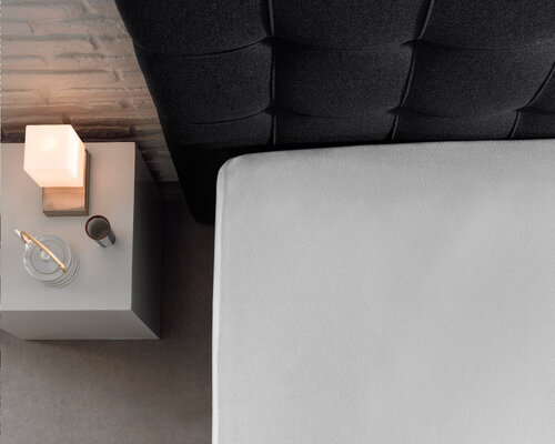 Jersey Hoeslaken Wit | Matras - Enkel