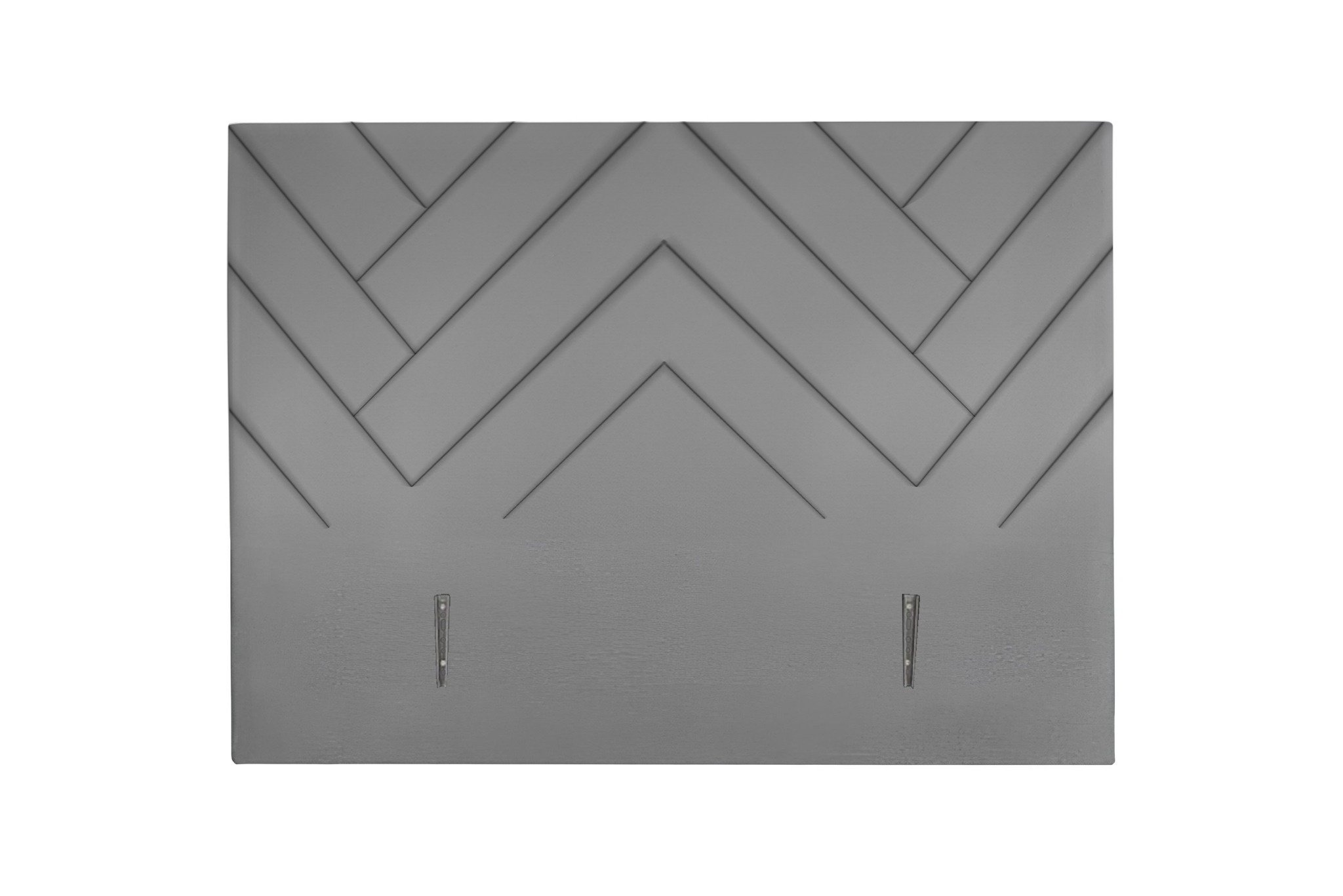 2dekans Hoofdbord Chevron 160 x 100 Grijs - 4 geleiders (Niet in originele verpakking + Lichte stofschade)