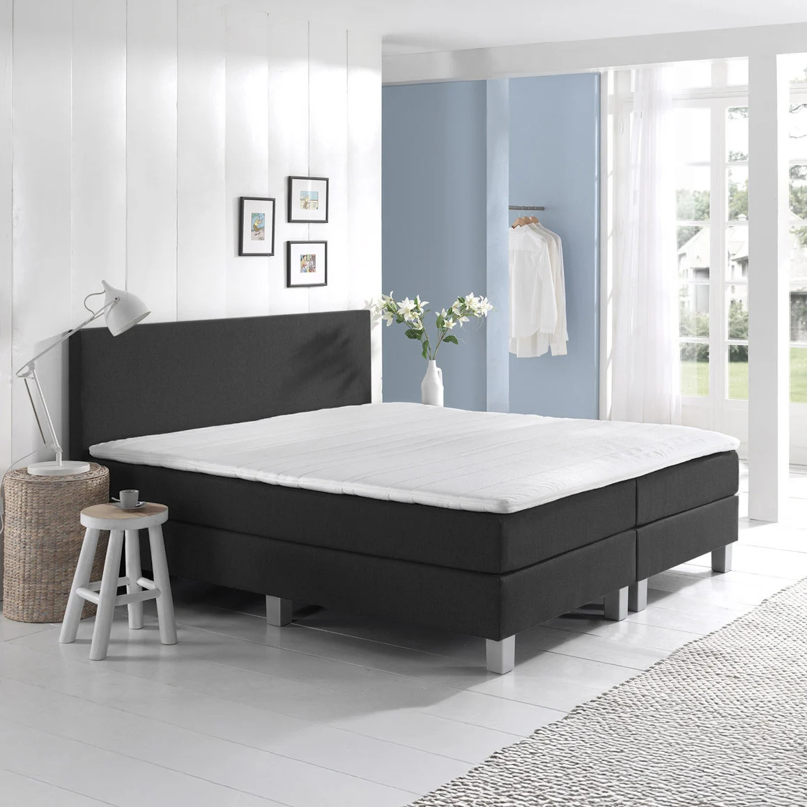 Showroommodel Boxspring Basic 180 x 200 Antraciet (Niet in originele verpakking - Kans op schade)