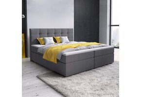 OP=OP Boxspring Glory met Opbergruimte 160 x 200 Velvet Grijs