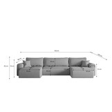 Slaapbank Canberra met Opbergruimte | U-bank – Universeel – Ruime keuze in stof en kleur