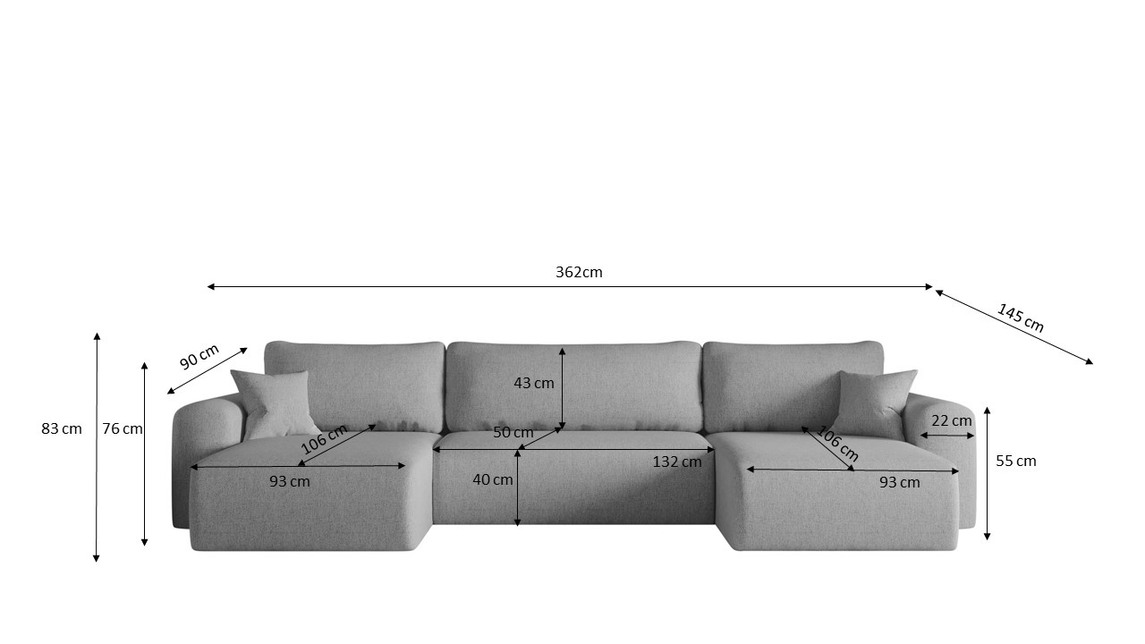 Slaapbank met Opbergruimte Canberra | U-bank