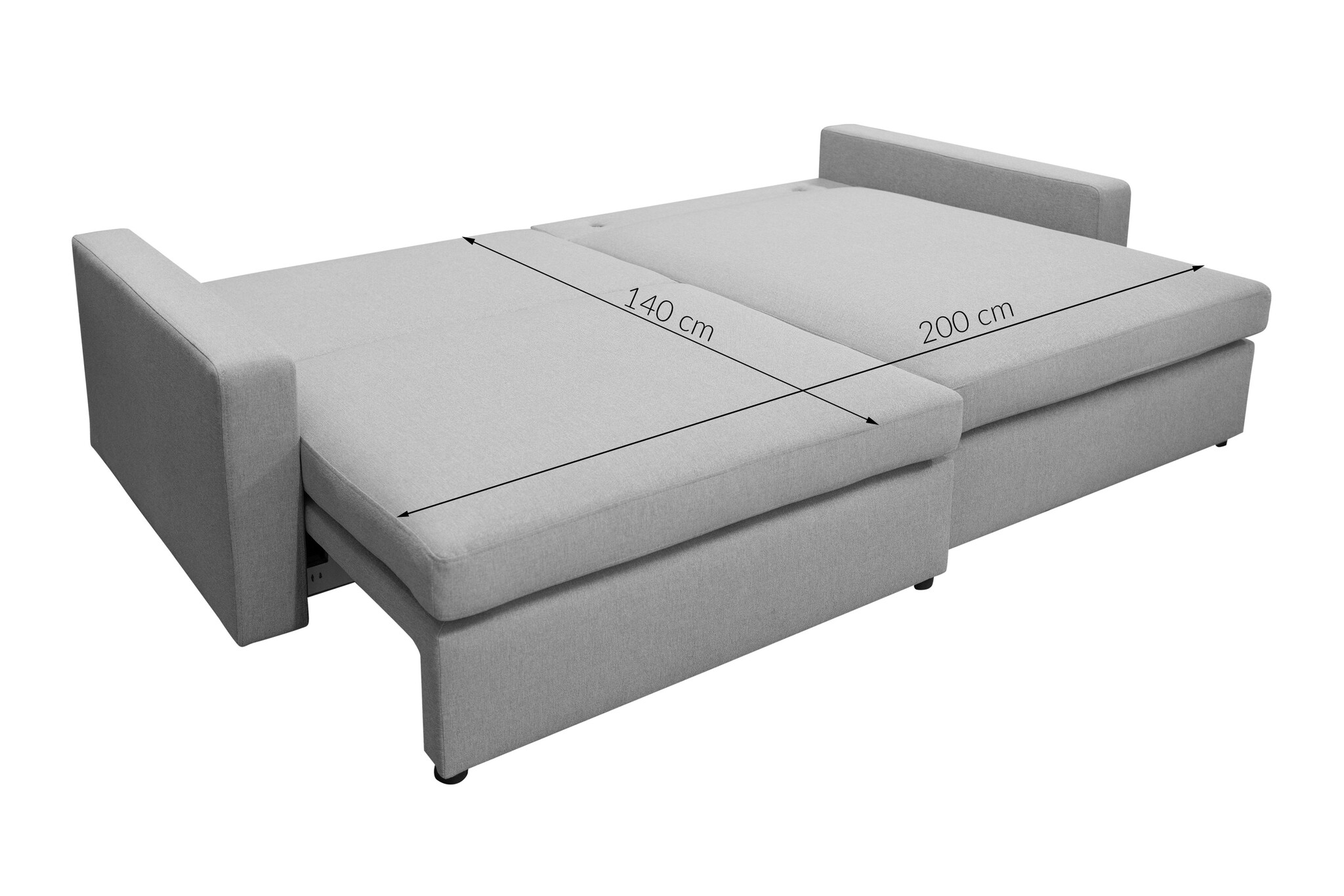 Slaapbank Felix met Opbergruimte  | Loungebank – Universeel – Veel keuze in stof en kleur