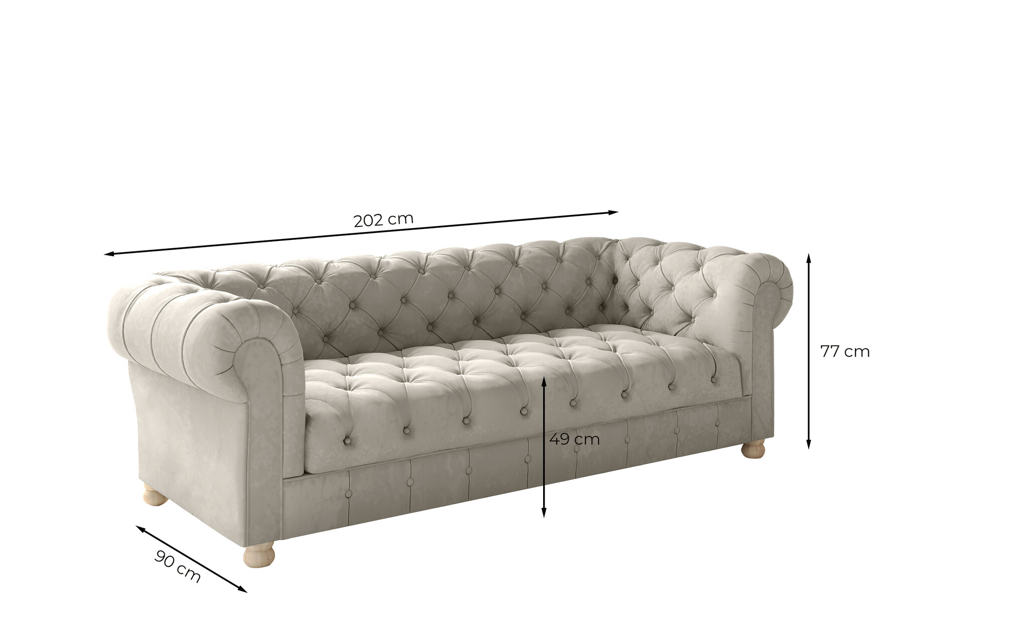 Zitbank Chicago – Ruime keuze in stoffen en kleuren