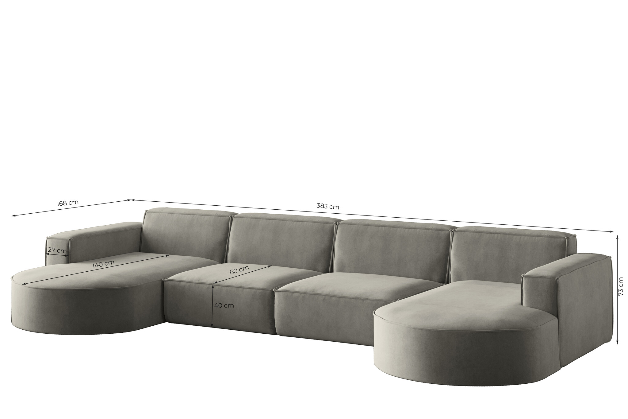 U-Bank Panama XL – Universeel – Ruime keuze in stof en kleur