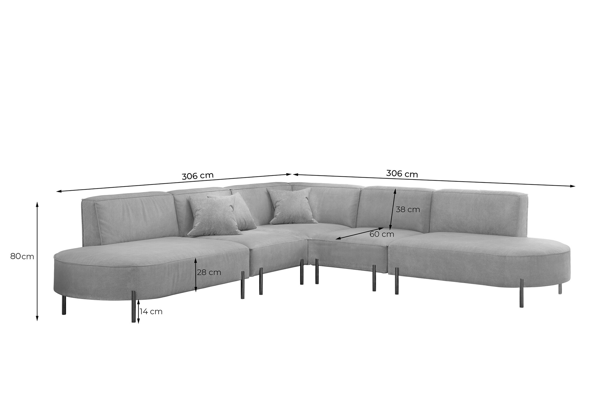 Hoekbank Hills – Universeel – Ruime keuze in stof en kleur