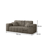 Zitbank Basel – Universele opstelling – Ruime keuze in stoffen en kleuren