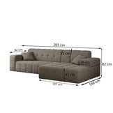 Loungebank Basel – Linker of Rechter loungegedeelte – Ruime keuze in stoffen en kleuren