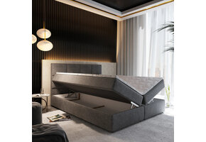 OP=OP Opberg Boxspring Levi 140 x 210 Antraciet (Pocketvering)