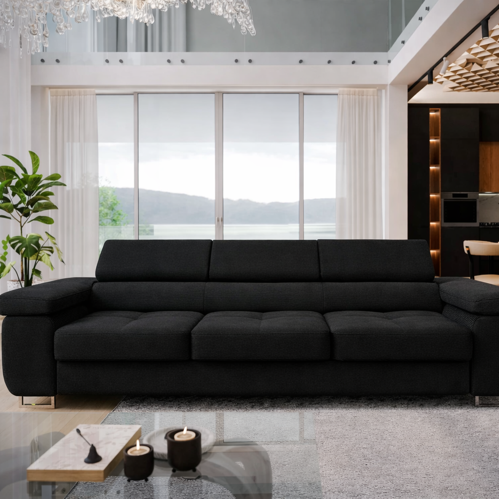 OP=OP Slaapbank Sem Sofa | Zwart - Zitbank met Slaapfunctie