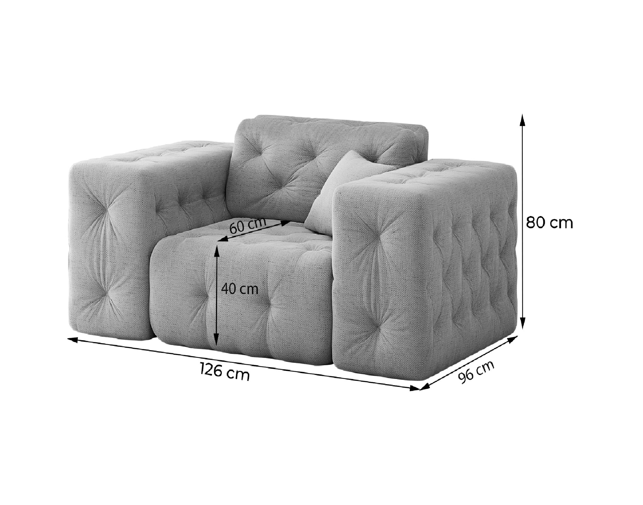 Fauteuil Malibu – Universele opstelling – Ruime keuze in stoffen en kleuren