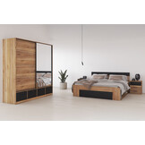 OP=OP Houten Bed met Lade Bern - 160 x 200 Naturel
