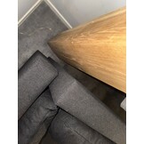 2dekans U-bank Kos Zwart- Slaapbank met opbergruimte [Mist 1x Kussen - Niet in originele verpakking - Kans op schade - Lichte Hoogte Verschil]