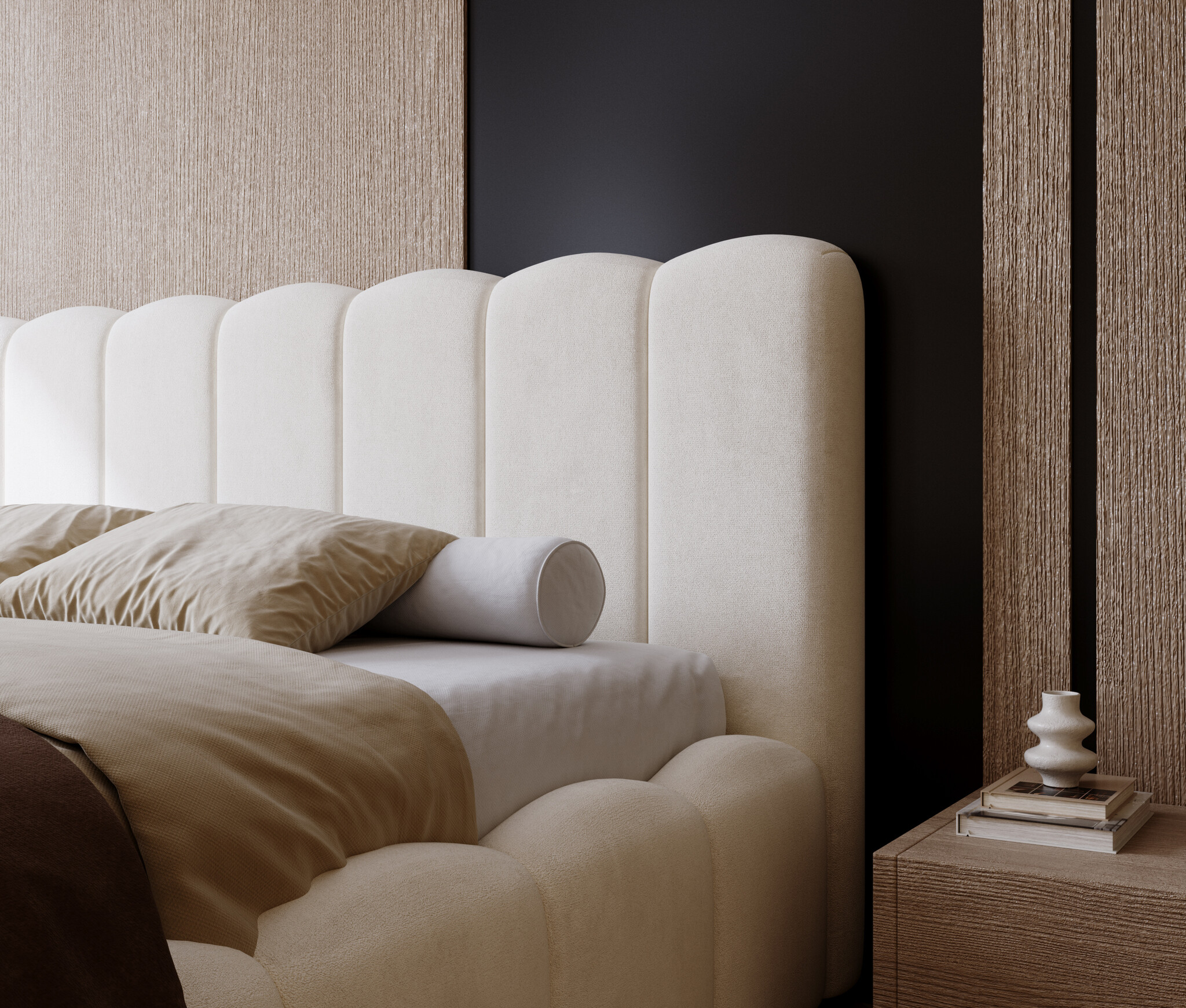 OP=OP Opberg Bed Boris 140 x 200 Beige