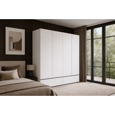 Kledingkast Crotone - Wit - 4-Deurs met Lades