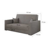 Slaapbank met Opbergruimte Athos | Zitbank B 137 cm