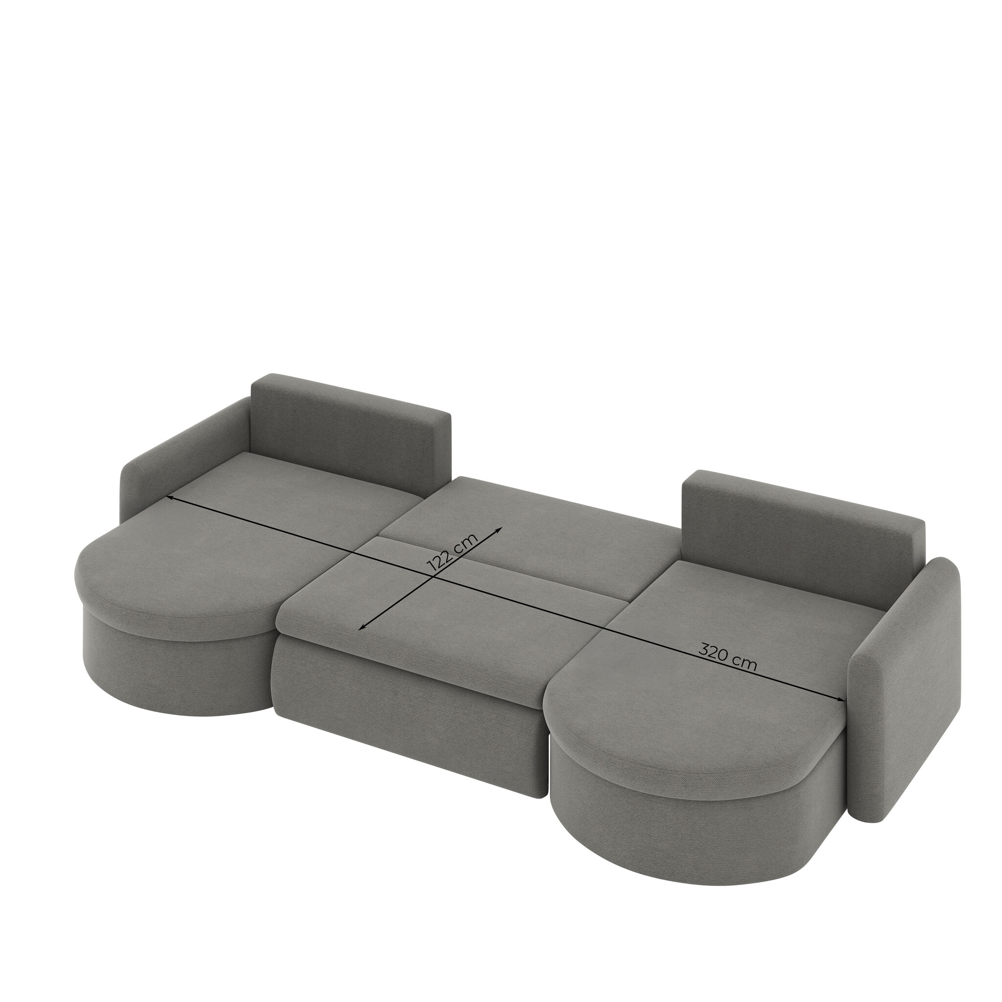 Slaapbank Venetië met Opbergruimte | U-bank